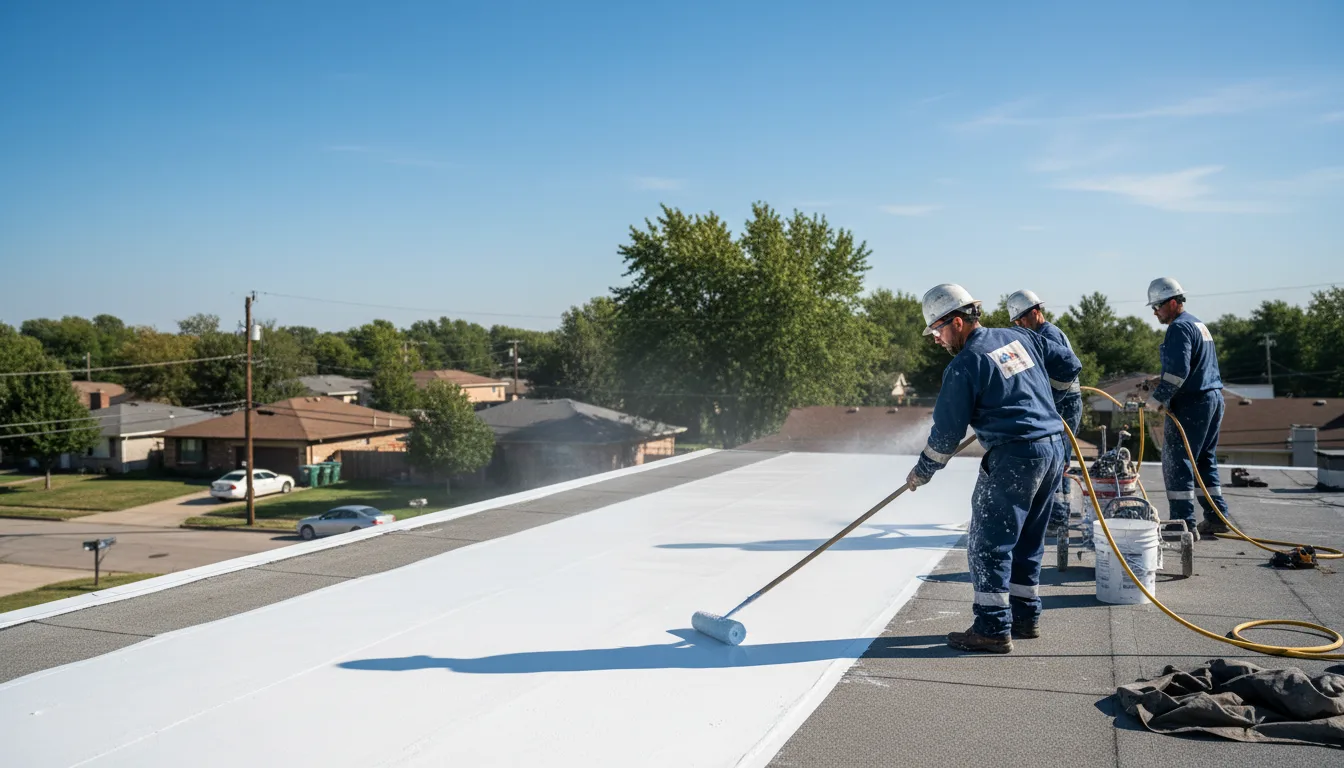 Commercial roof coating in Portlandville, NY near me